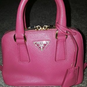 Prada Saffiano Mini Bag - Pink